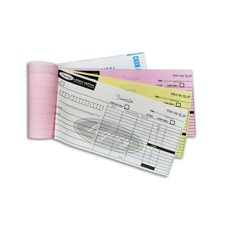 China Factory Direct Custom Printing Ncr Invoice Form Carbonless Paper Bill Cash Receipt Book With Perforation Line