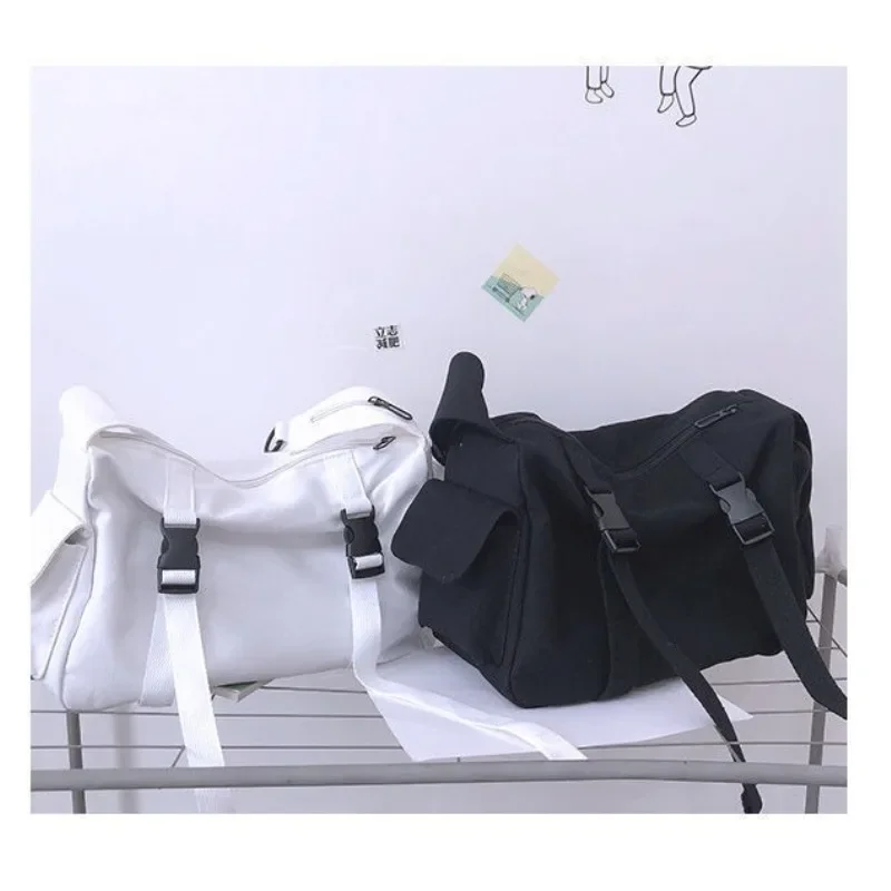 

Retro Workwear Unisex Crossbody Bag, Neutral Harajuku Style Canvas Shoulder Bag