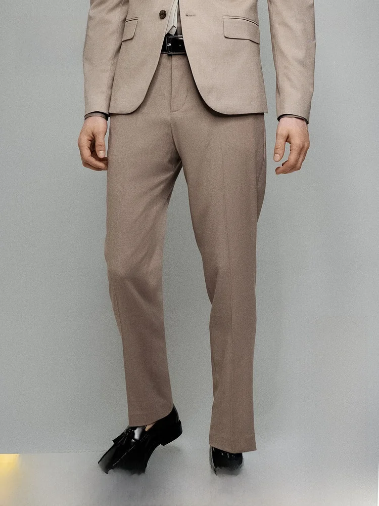 

Мужские летние брюки H&M стандартного кроя 1262464, длинные, из смесового полиэстера (65% полиэстер, 33% вискоза, 2% спандекс), рабочие брюки