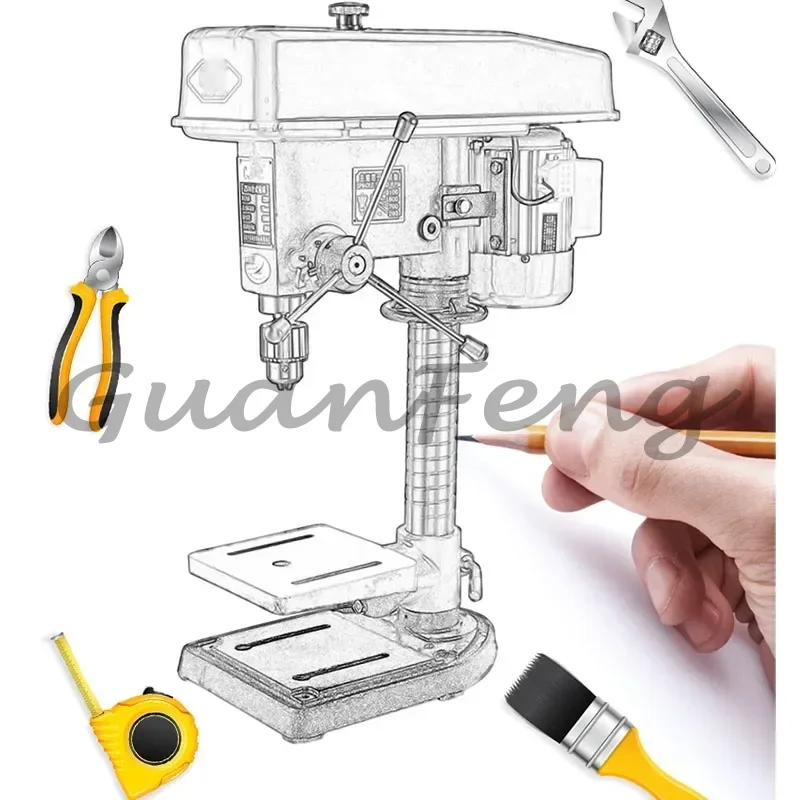 أدوات كهربائية جديدة للحفر من الدرجة الصناعية والحفر والطحن مثقاب منزلي صغير 220 فولت 750 وات محرك عالي الوسادة