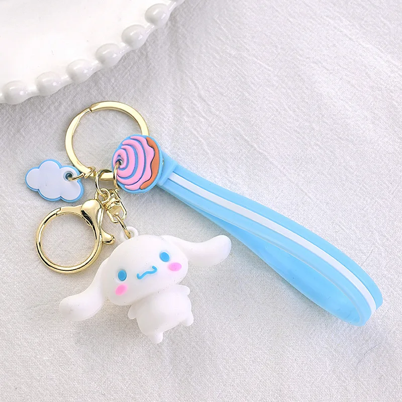 2025 Sanrio  Key Ring Kawaii Kuromi Hello Kitty Bag Pendant Children's Birthday Gift Couple's Cute Cartoon Car Ornament
