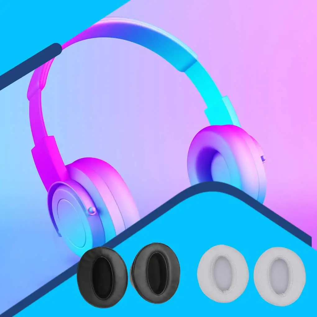 Protubers De Couro Esponja Macia, Capa De Fone De Ouvido, Internet Bar Manga, Fácil Instalação, Substituição Para HD4.50, Preto, 2Pcs