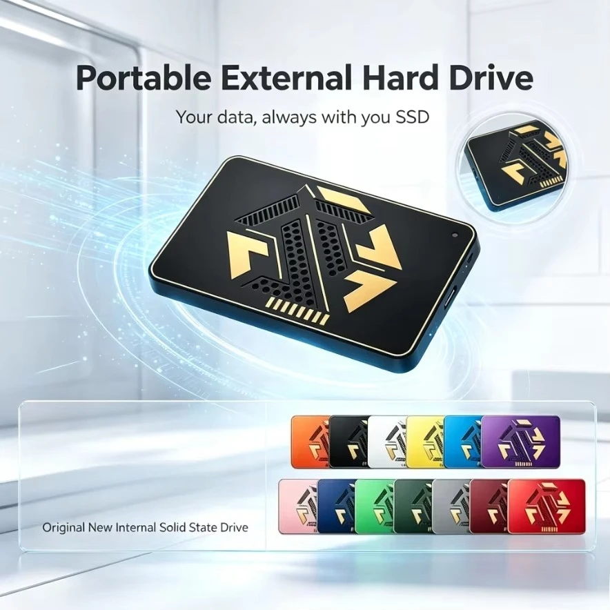 Original Brand+ A3-3 High Speed Portable External Hard Drive Black  Storage Disk for Windows Laptop Desktop PC