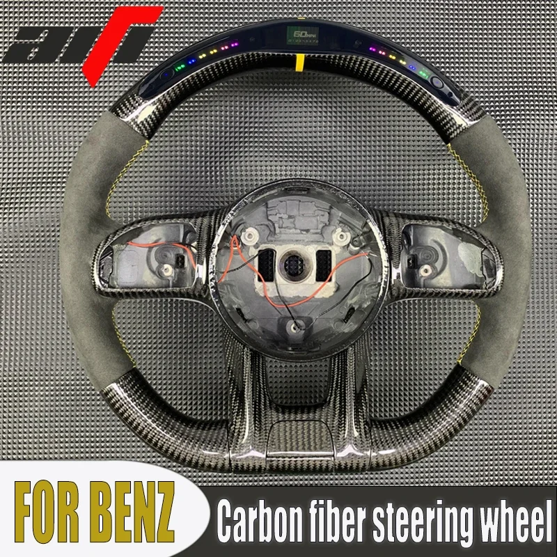 Carbon Fiber Steering Wheel For Benz Mercedes AMG C63 E63 W212 W205 W204 W213 2010-2020 A B C E GL CL Class GLE GLC GLB GLA