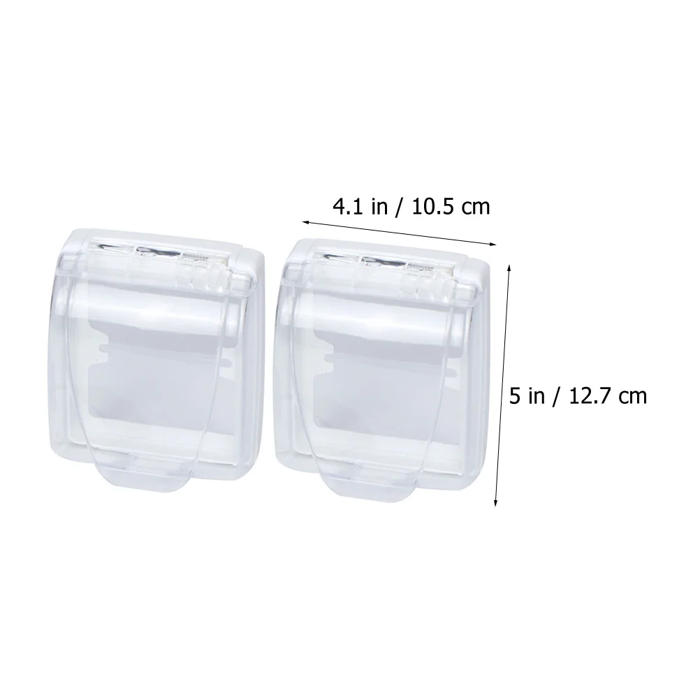 2 Pcs Doorbell Waterproof Cover Weatherproof Splashproof Abs Plastic Outdoor Protector Box for Door Viewer Chime Dustproof Long