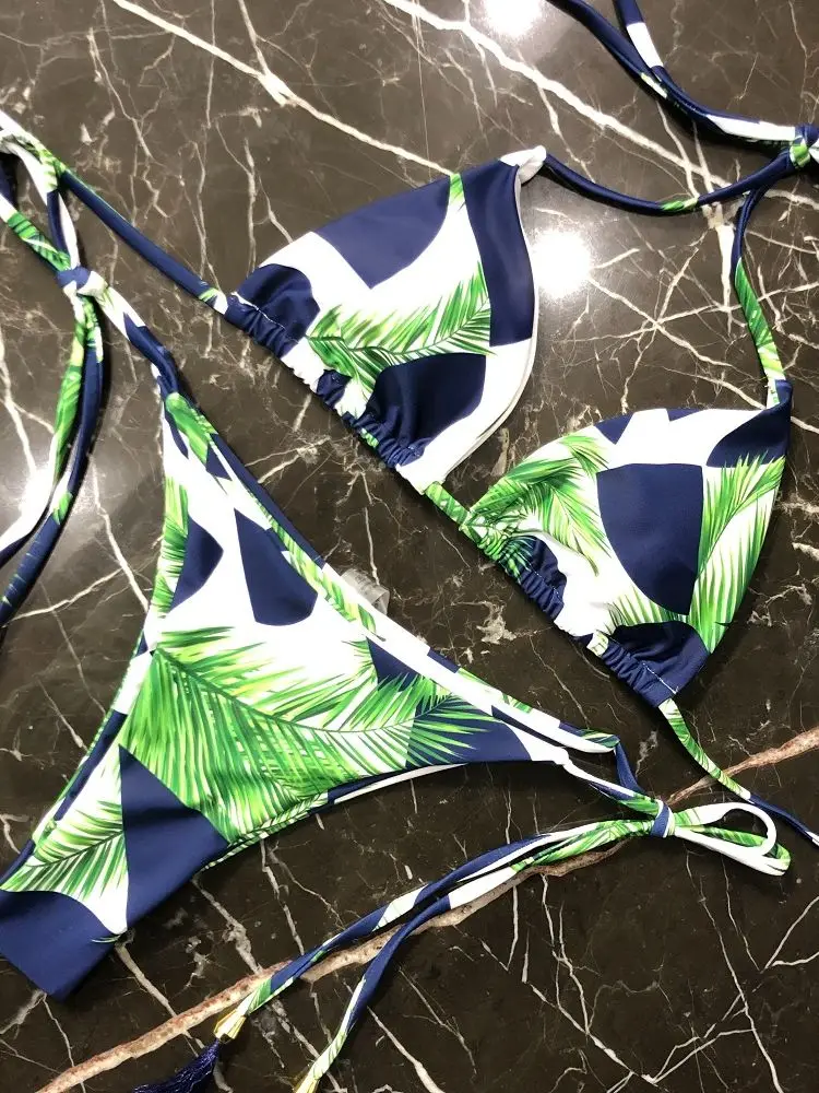 Bandage Bikinis 2022 Mujer Brazilian Bikini Set Swimsuit Women Swimming Suit Butterfly Print Swimwear Female Bathing Suit New