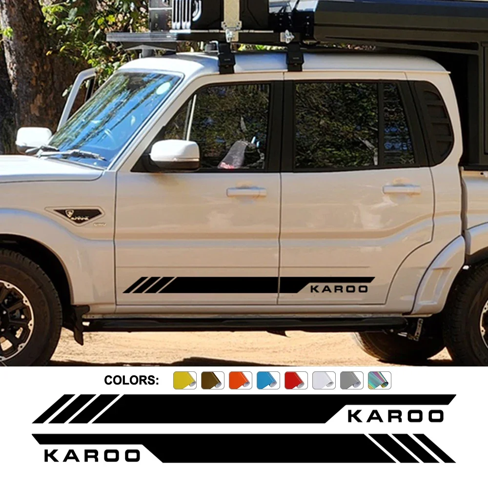 Pickup Door Side Skirt Stripes Sticker For Mahindra Karoo S6 S10 S11 DC Truck Graphics Decor Decals Vinyl Cover Auto Accessories