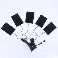 5 In 1 USB Clothes Heater Pad With 3 Gear Adjustable Temperature Electric Heating Vest Sheet Heating Warmer Pad For Vest