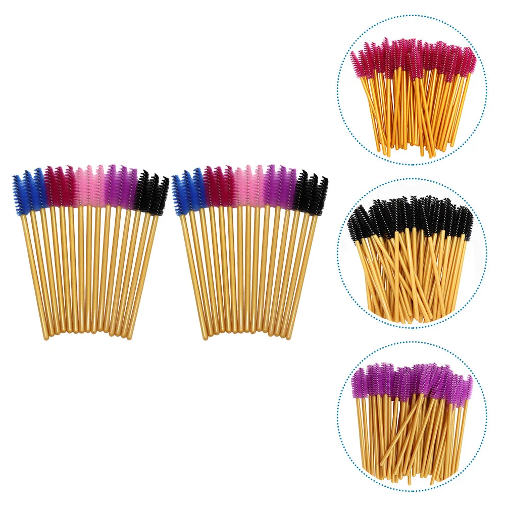 250 Pcs Eyelash Brush Portable Tube Eyebrow Wands Makeup Applicator Plastic Comb