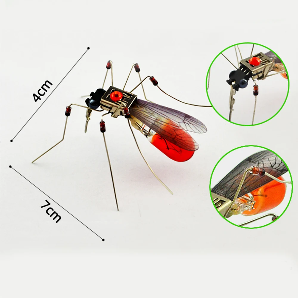 Modello di zanzara Macchinari in metallo Puzzle Giocattoli scientifici per bambini Kit di apprendimento tecnologico STEM fai-da-te Giocattoli educativi per bambini