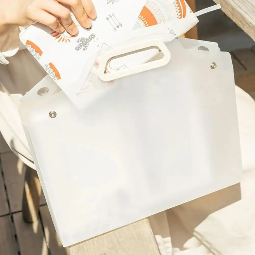 

Portable Organization Clear Project Folders Waterproof Multicolor Protector Carrying Case Hand-carrying Large Capacity