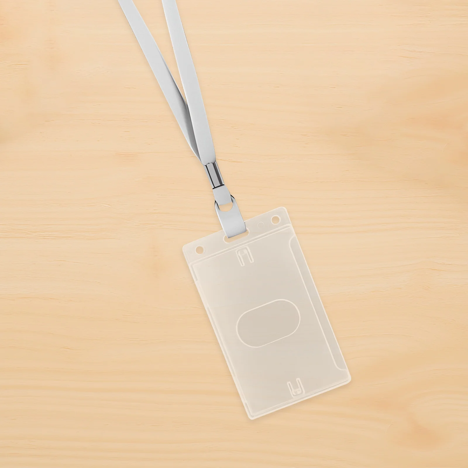 

15Pcs Transparent Vertical Plastic Badge Holders Clear Id Card Sleeves Protective Covers for Office Events Conferences