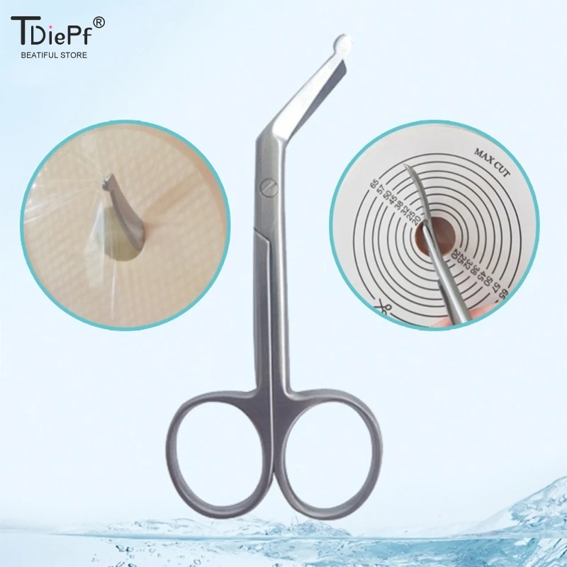 1pc Ostomy Bags Scissors Round Head Curved Design For Prevent Puncturing Of The Bag Body Medical Scissors Stoma Care Accessories