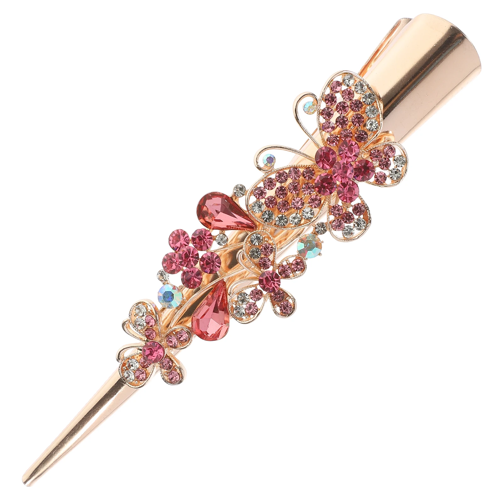 

Horn Clip Hair Accessories Large Rhinestone Barrettes Purple Women Clips For Thick Hair Styling Prom Wedding Gifts
