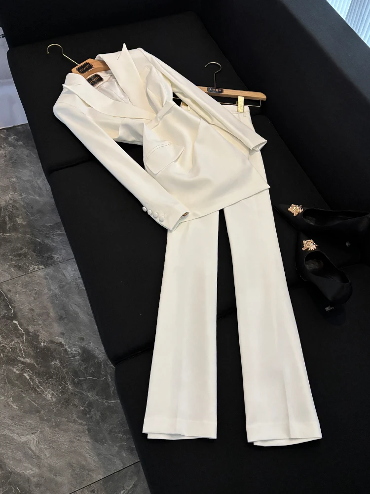 

Fall Winter Faionable Long Sve Outerwear Set in Multiple Colors Ele Slim Fit Two Piece Suit for Women over 35