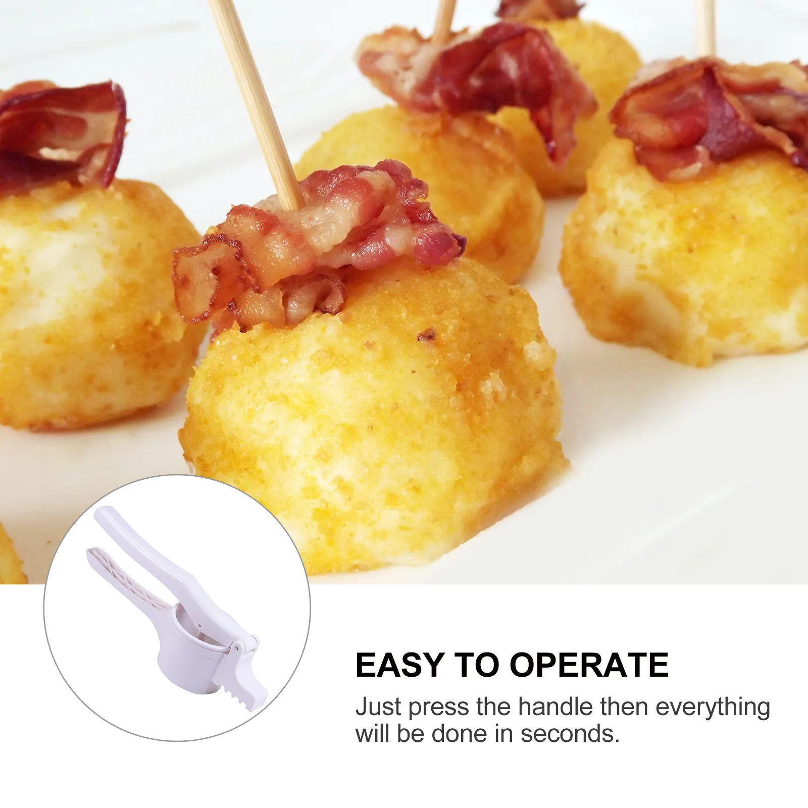 1 Juego de Prensador Manual de Patatas para el Hogar, Hecho de Acero Inoxidable y ABS, Triturador de Alimentos Multiusos para Verduras y Frutas