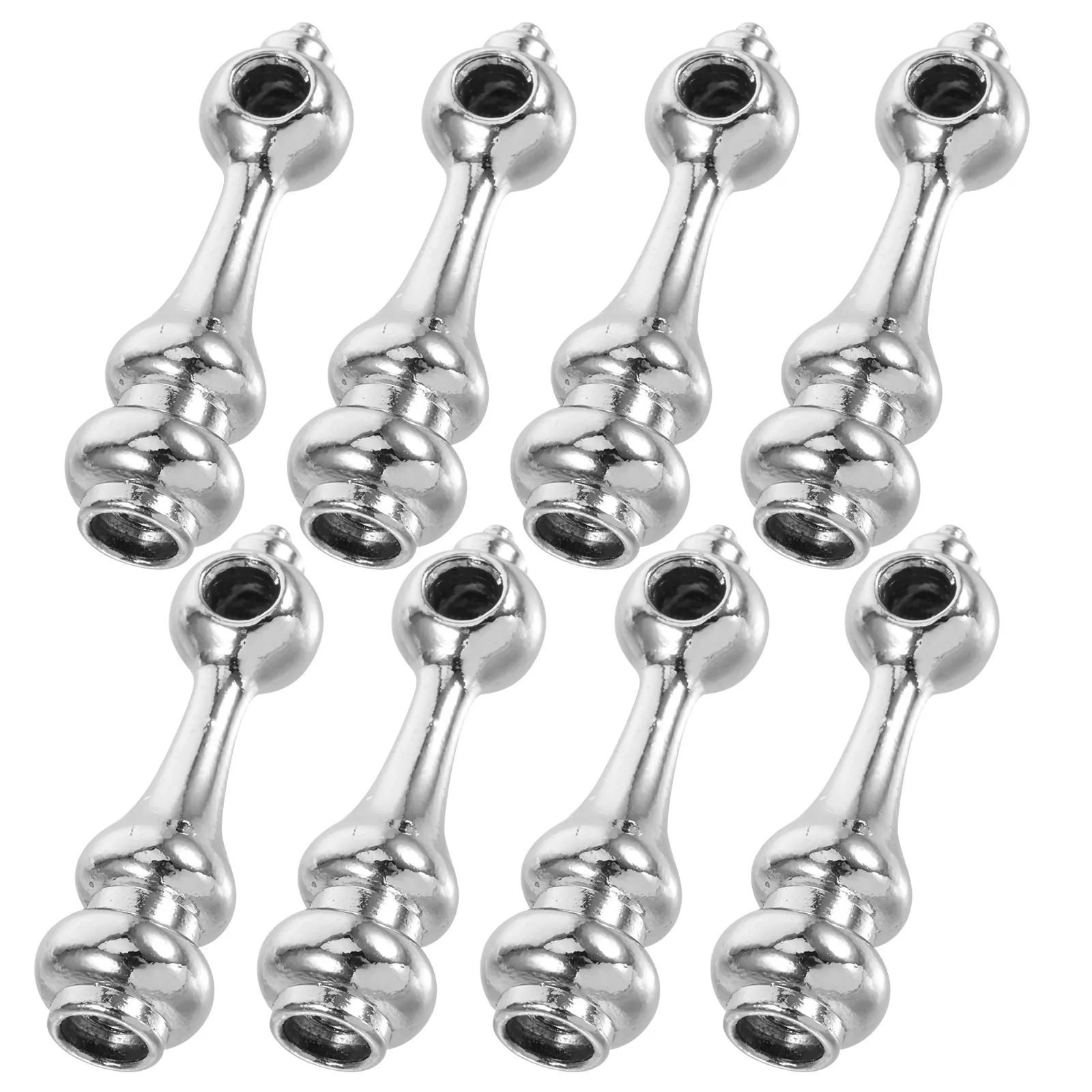 

8pcs Fence Fittings Metal Spindle Connectors For Cabinet Railing Decorative Furniture Hardware Post End Caps Stair Handrail