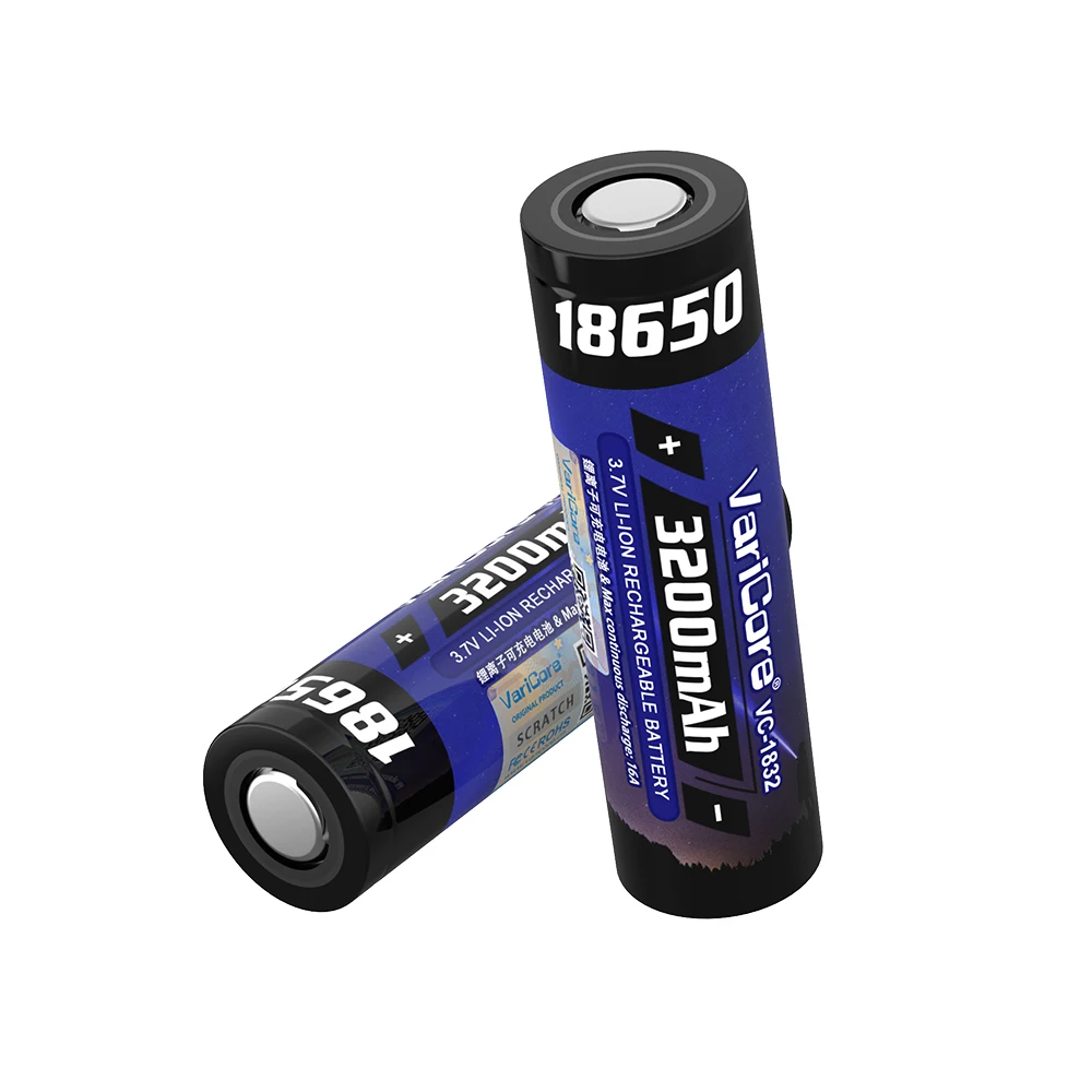 1-6PCS VariCore 18650 Battery 3.7V Li-ion 3200mA 16A Power battery VC-1832 For high drain devices.