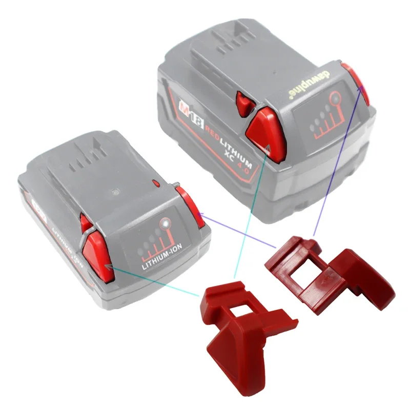 Li-ion Bateria Plástico Case Superior Botão Fivela para 18v Lítio Bateria Poder Ferramenta Acessórios Pcs