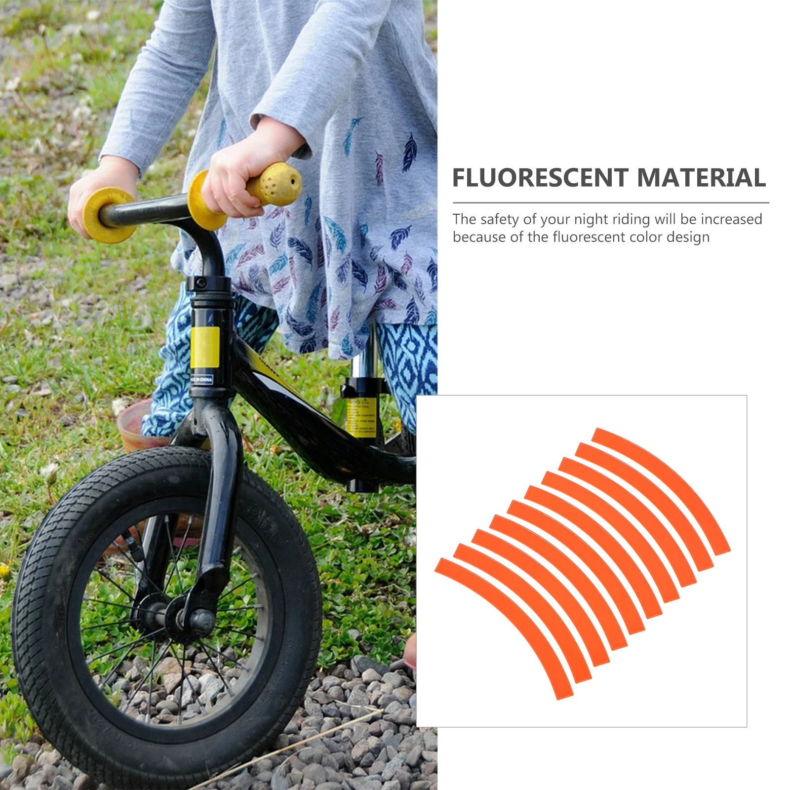 

Children Balance Bike Reflective Wheel Decal Waterproof Durable Safety Adhesive Tape Wheel Reflector for Night Riding Long