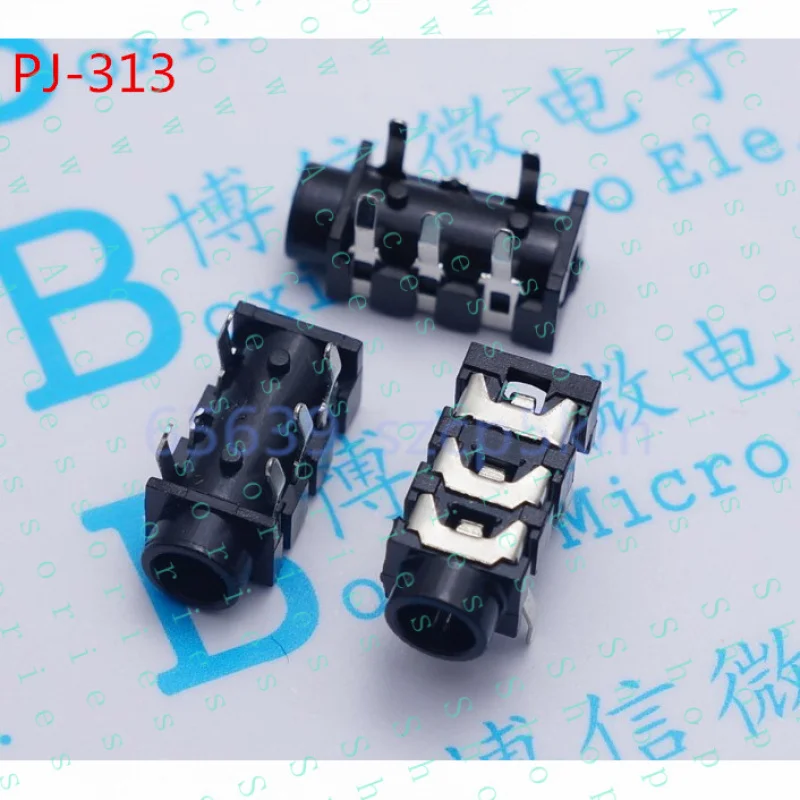 PP+ 20Pcs 3.5mm Female Audio Connector 5Pin DIP Headphone Jack Socket  PJ-313