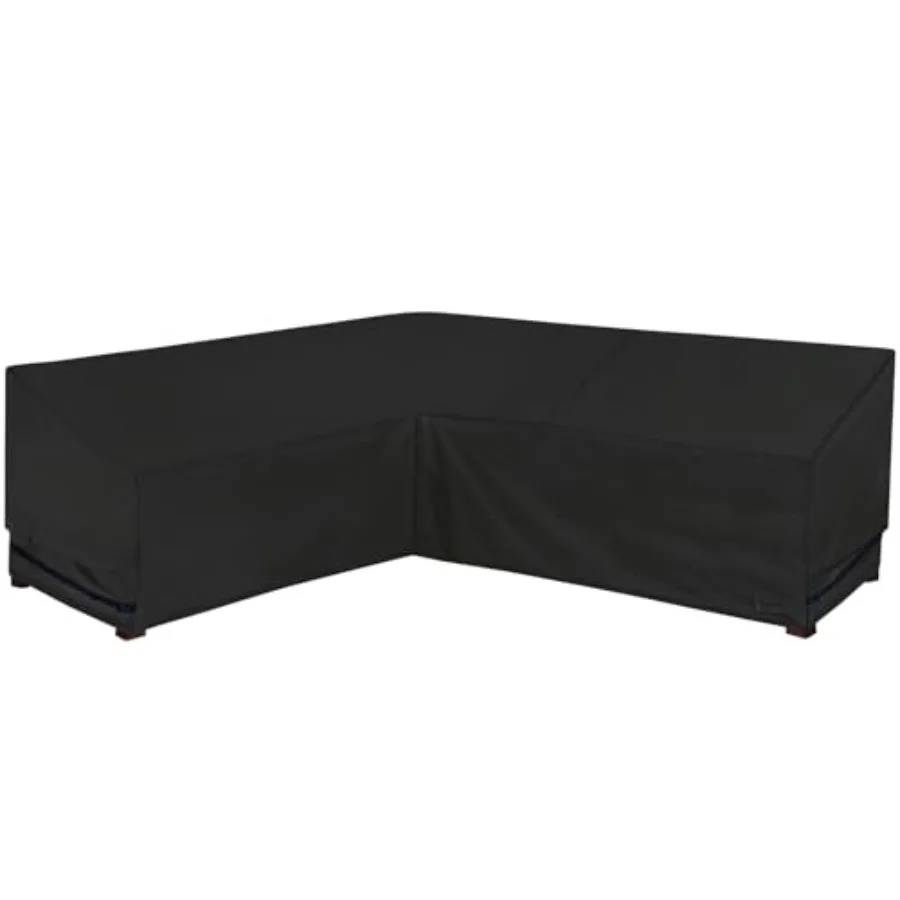 

Waterproof Patio Sectional Sofa Cover 600D Heavy Duty Waterproof Patio Lawn Furniture L-Shaped Lounge Set Couch Cover, 83 x 104