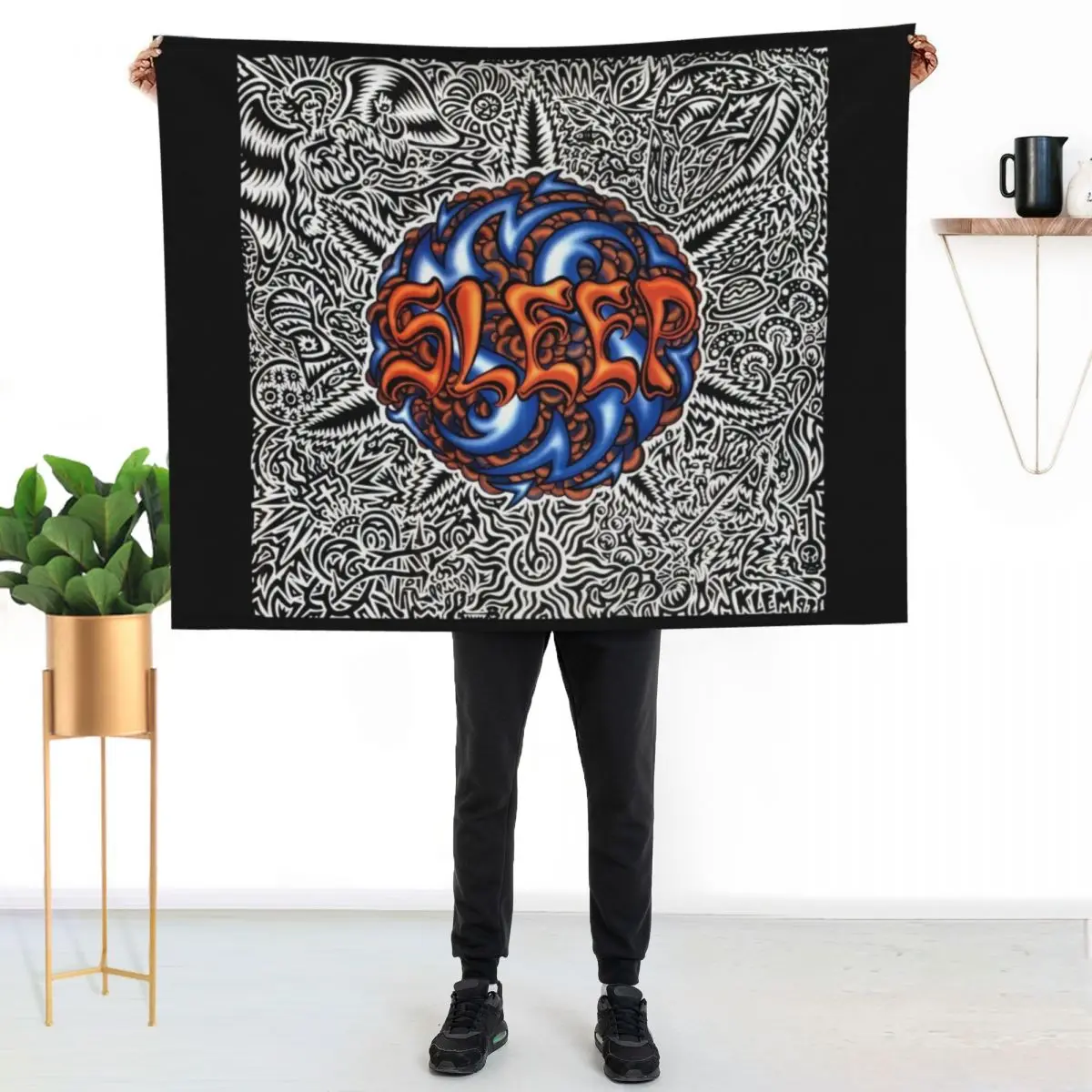 Steep stoner sludge metal band - Holy mountain album cover Dragonaut Throw Blanket Flannels Bed covers Blankets