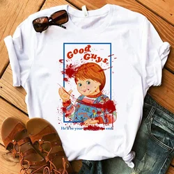 Chucky T-Shirt Summer Women Printed Funny Graphic Tops Tee Shirt Fashion Kawaii Harajuku Hip Hop Casual Unisex Manga Tshirts