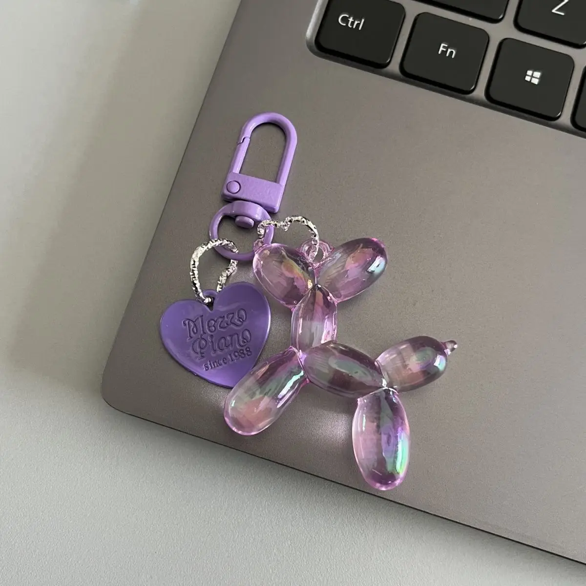 Candy Color Sweet Resin Balloon Dog Keychain, Fun Accessory