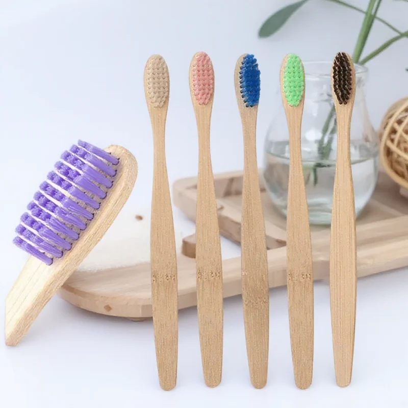 Bamboo Toothbrush for Adults Wooden Soft Bristles Antibacterial Oral Care Eco Friendly Natural Toothbrush for Dental Hygiene