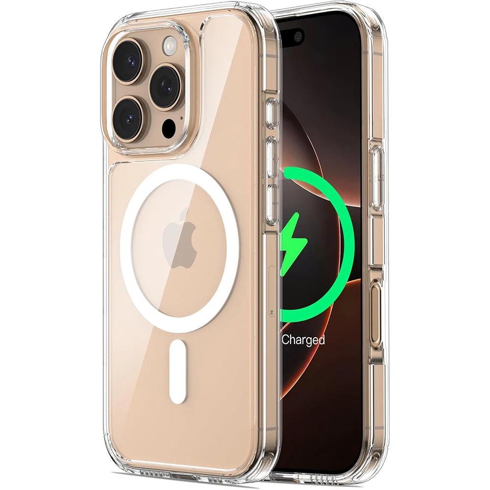 Magnetic Magsafa Wireless Charging Case For iPhone 16 15 14 13 12 Mini 11 Pro XS Max X XR 8 Plus Hybrid Silicone Soft Hard Cover