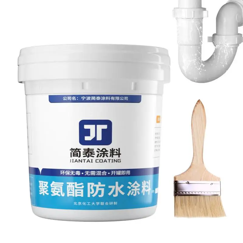 

Poly Waterproof Coating 1Kg Water Based Polyurethane Leak Repair Sealant Waterproof Anti-Leakage Agent Multifunctional Water