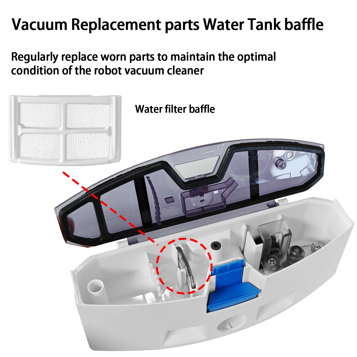 صندوق مياه الصرف الصحي لـ ECOVACS X9 PRO Omni / T80 Omni جهاز آلي لتنظيف الأتربة صندوق مياه قذر مرشح يربك الملحقات