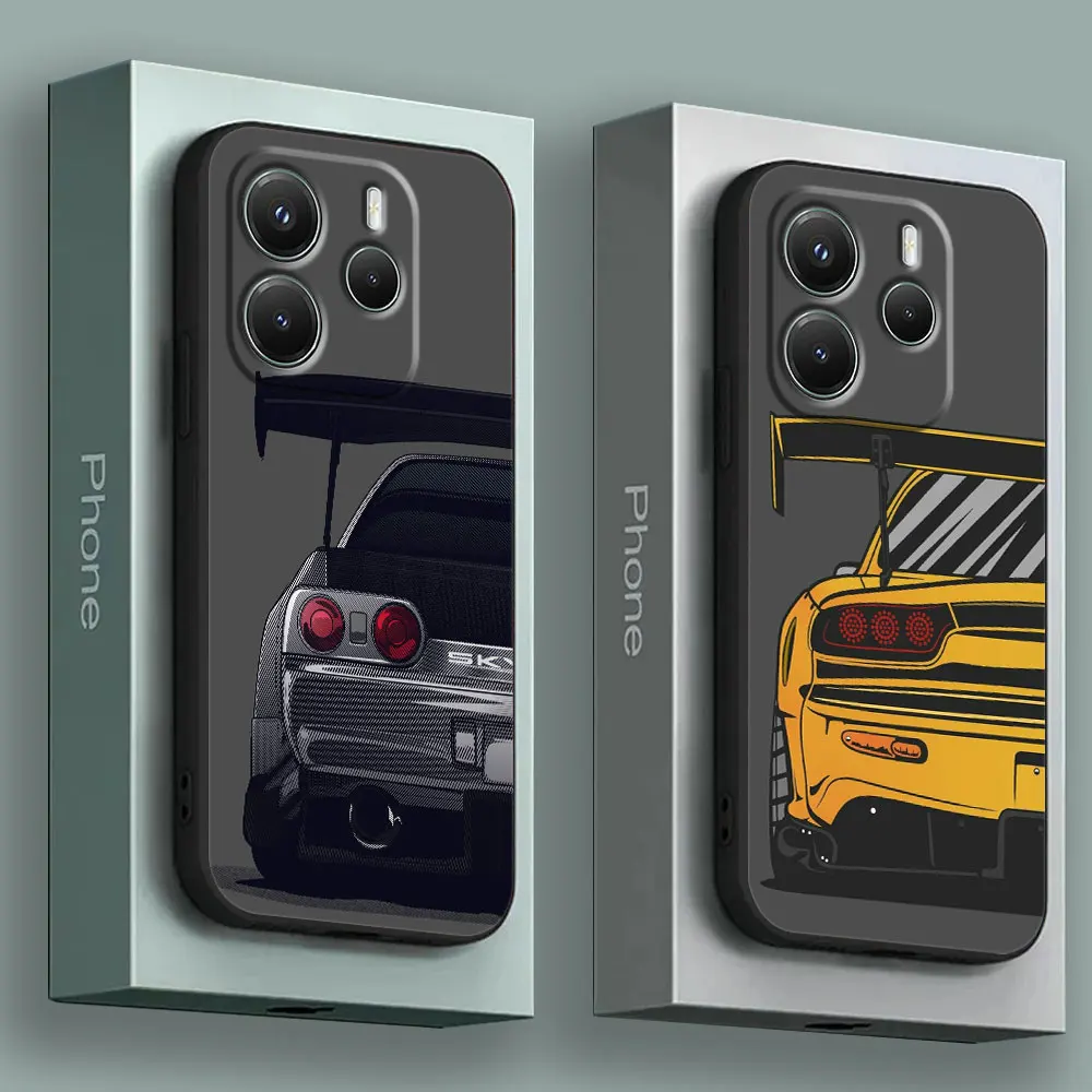 

Japan JDM Tokyo Sports Car Anime Phone Case for Xiaomi Redmi 14C 12C 10C 13C 4G Redmi Note 14 13 12 11 10 Pro Plus 12S 11S Cover