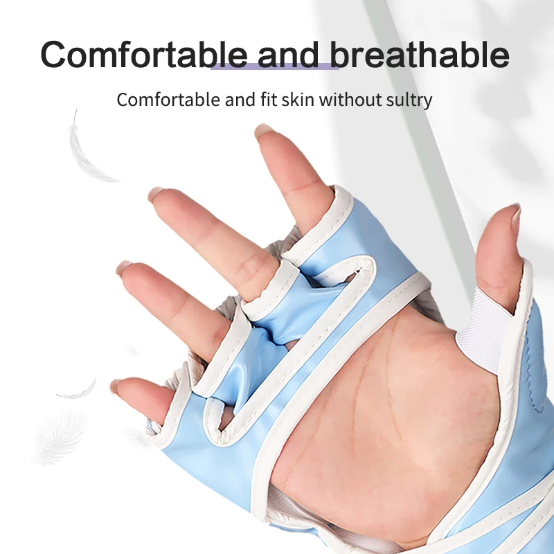 Professional MMA boxing gloves for children, thickened fighting gloves for men and women, Sanda half finger gloves for adults
