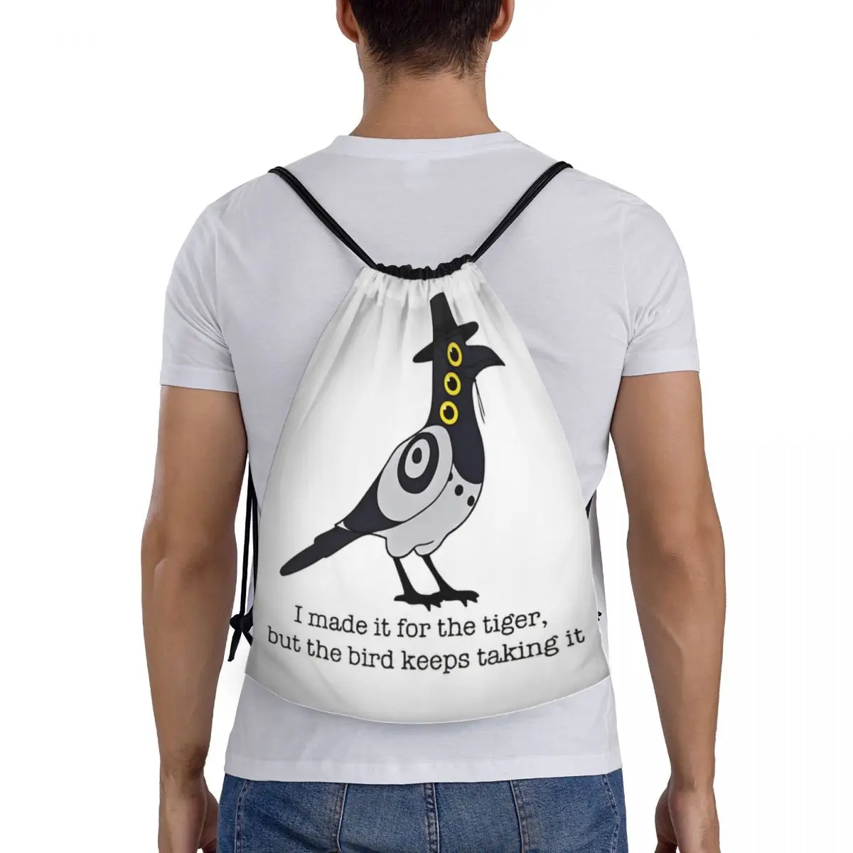 KPop Demon Hunters Bird Drawstring Bags Sports Backpack Gym Sackpack String Bags for Hiking