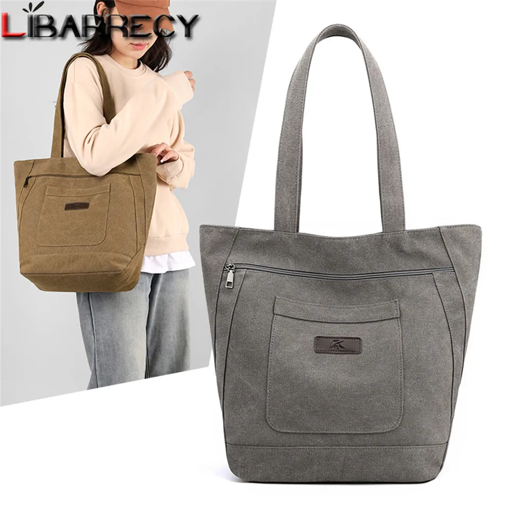 Casual Canvas Bag Large Capacity Women's Handbags Shoulder Bags Design Light Tote Bags Femlae Shopper Crossbody Bags Bolso Mujer