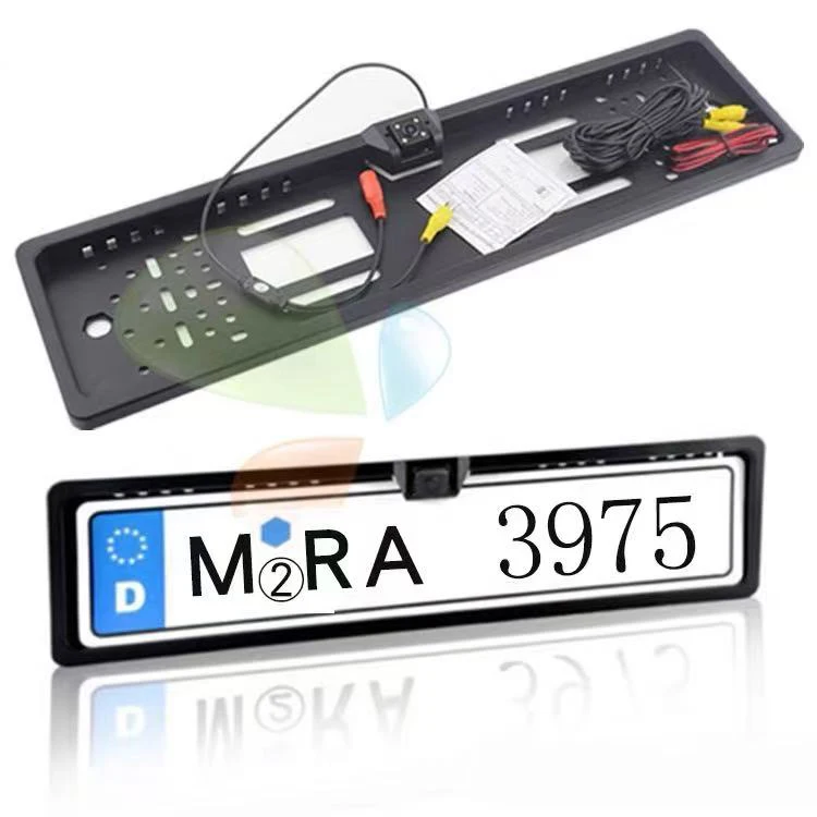 4LED Lamp European License Plate Frame Camera HD Waterproof European Brand Frame Car with Reversing Camera