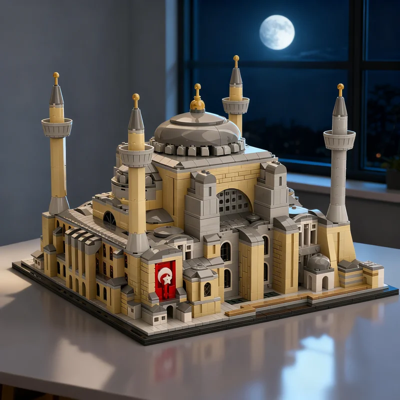 

3602 детали MOC: Модель архитектурного объекта Хагия-София, конструктор, игрушка, подарок, креативный коллекционный набор для демонстрации, премиум-класс, для взрослых и детей, для дома