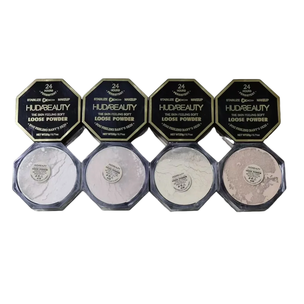 4-color Loose Powder Huda Setting Matte Powder Oil-control Skin Natural Makeup Effect Face Concealer Soft Stabilize Cosmetics