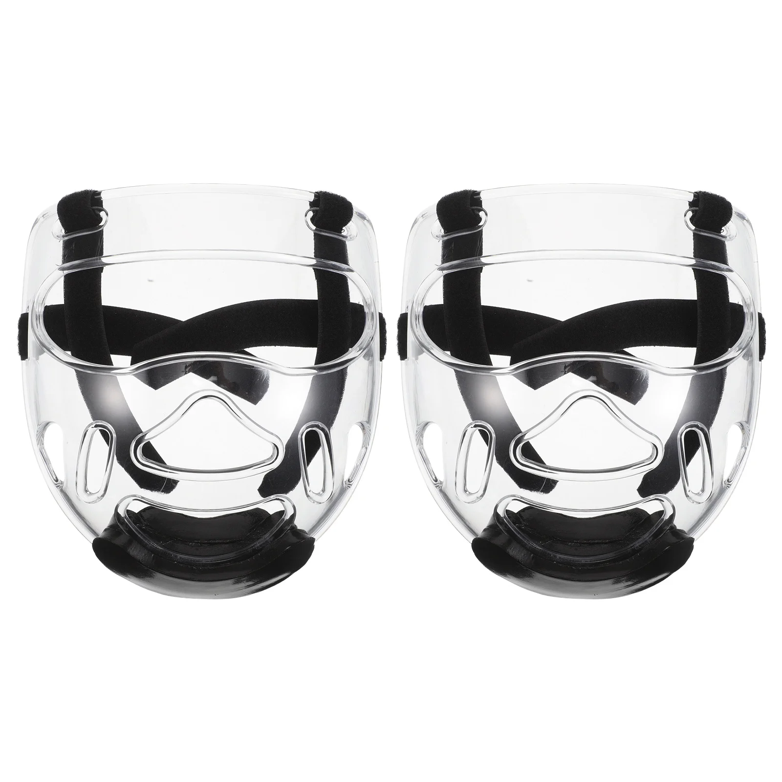 

2Pcs Taekwondo Face Guard with Clear Vision Lightweight Material Multi-Function for Martial Arts Wrestling Boxing
