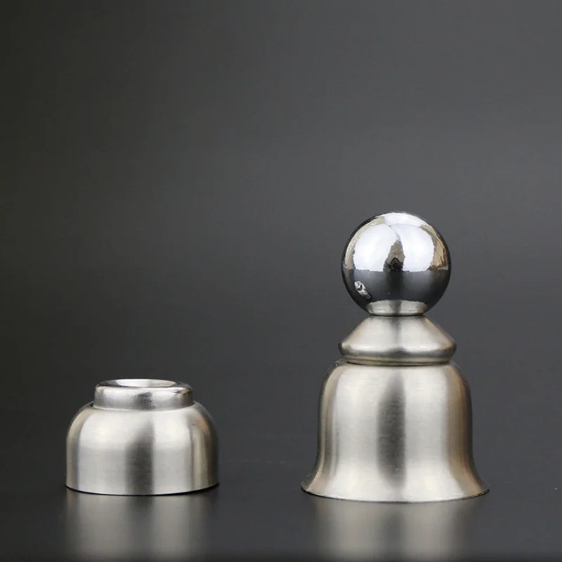 Stainless Steel Magnetic Door Stopper Sticker Toilet Glass Hidden Door Holders Catch Floor Non-punch Door Stop Door Hardware view 3
