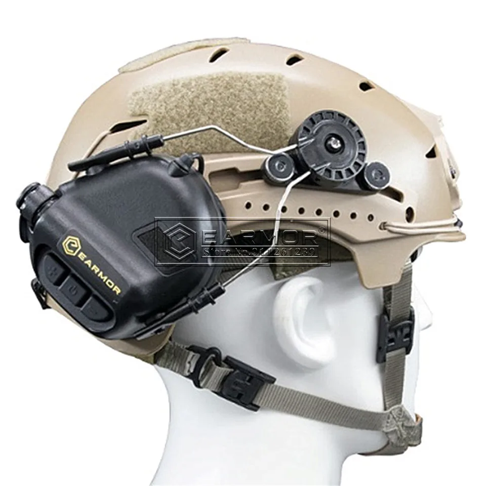 

EARMOR M31H Exfil Helmet Rail Adapter Tactical Headset Noise Canceling Hearing Protection Headphone for Wendy Headphone