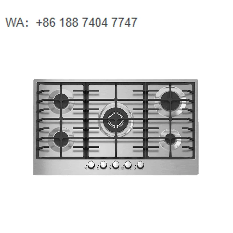 

Commercial Grade 5 Burner Gas Range, Stainless Steel Construction, Large Capacity Cooking, Perfect for Restaurants & Cafes