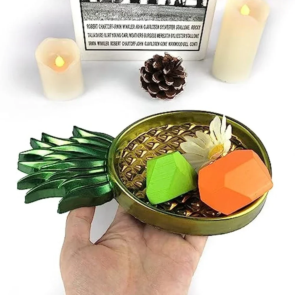 Pineapple Tray Concrete Silicone Mold DIY Handicraft Jewelry Display Plate Gypsum Plaster Storage Organizer Epoxy Resin Molds