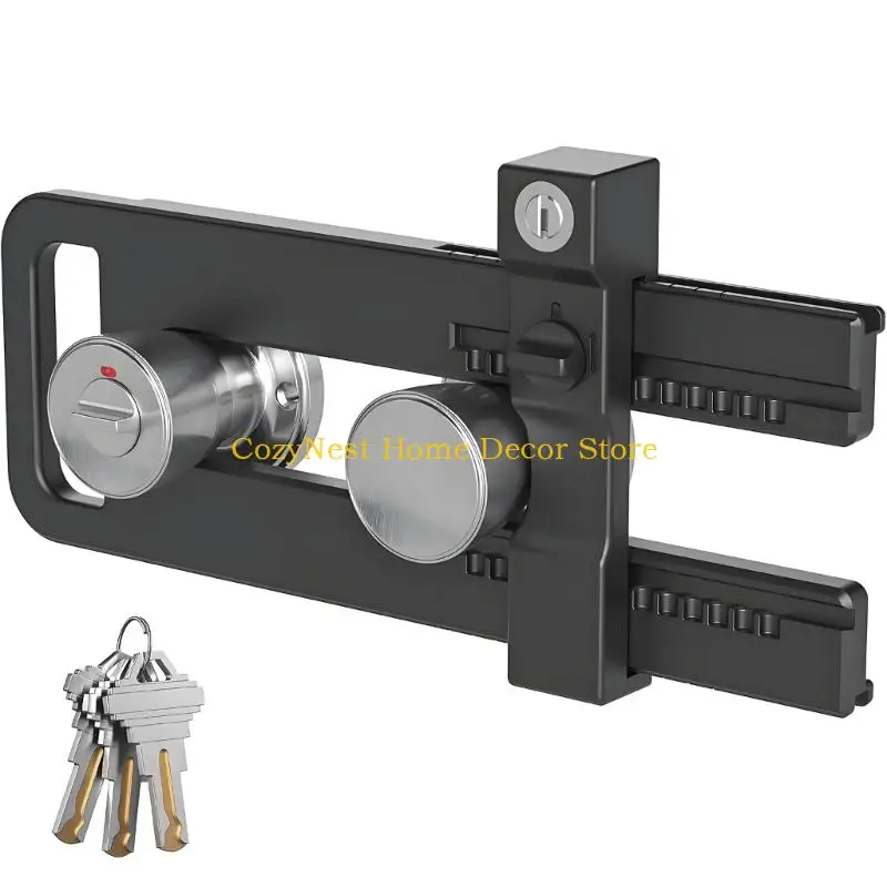 92MF Aluminum Alloys Door Latches Locking Rusts Proof Multifunctional Mounted Cabinet Door Bolt for Public and Home Use