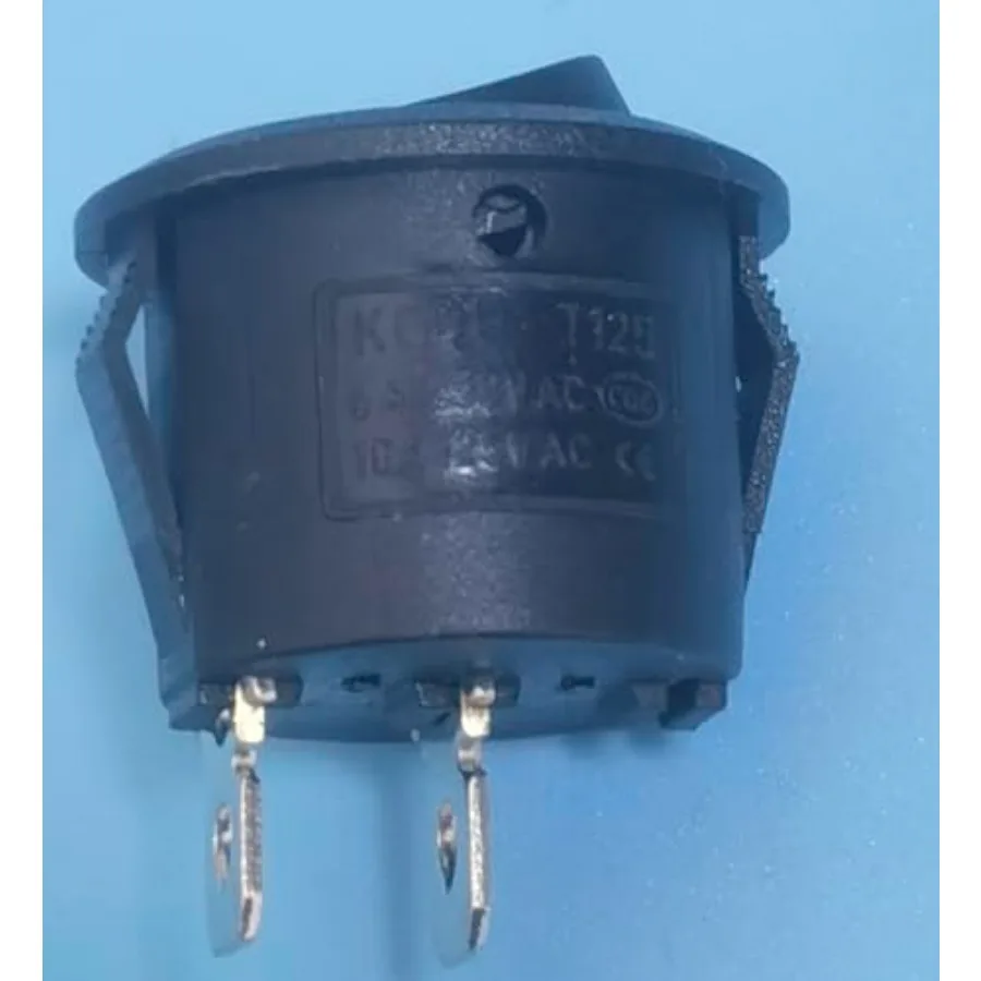 KCD1 20mm Black Round Mini Rocker Switche 10A 120V AC and 12 Volt DC Fits for Household Electric Appliances Touring car Sedan C