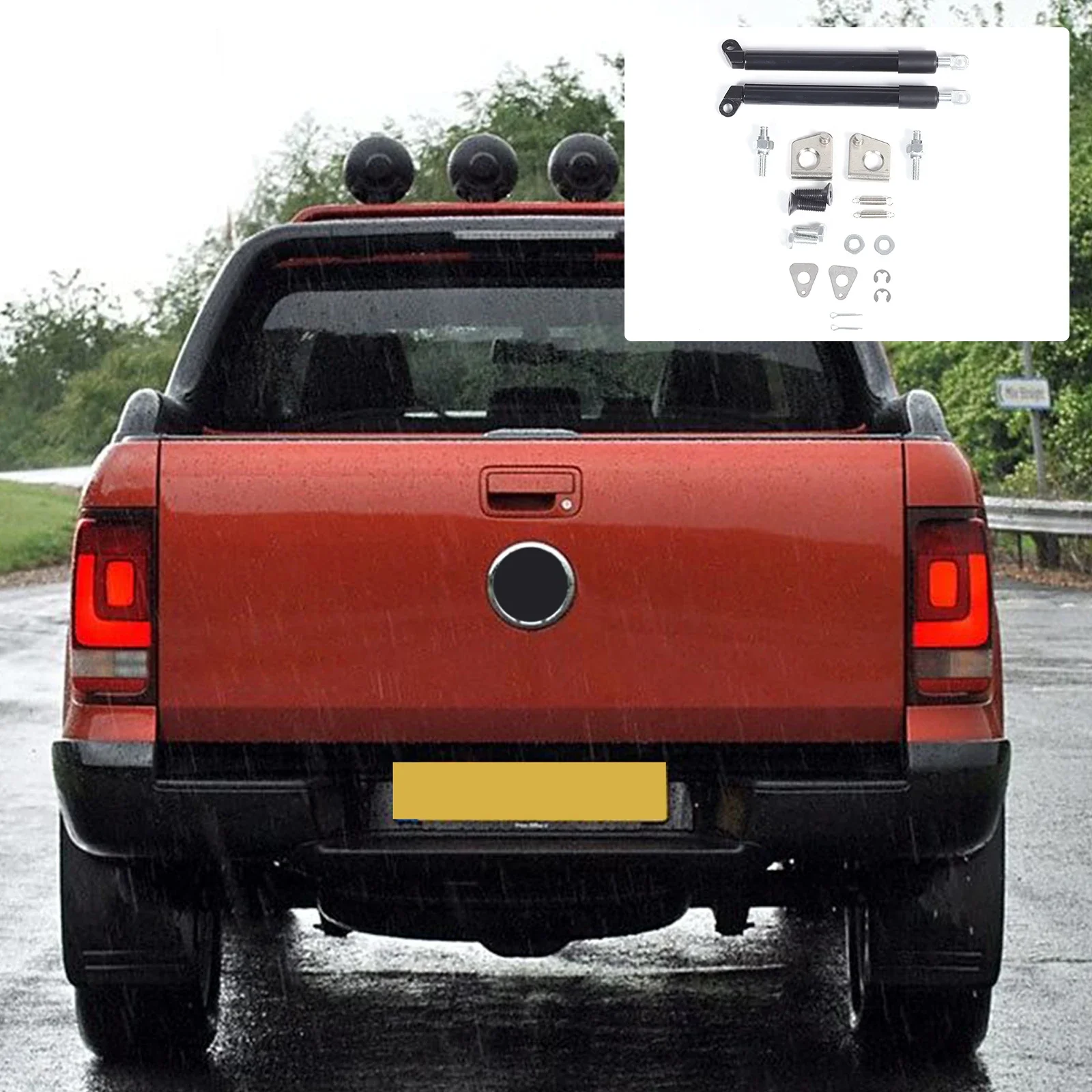 For 2011-2018 Volkswagen Amarok rear tailgate hydraulic rod rear tailgate lift support rod slow down rod carbon steel 2pcs