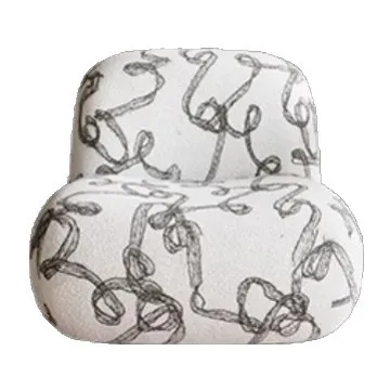 

Hippo chair styling cotton Internet celebrity single sofa black and white lines