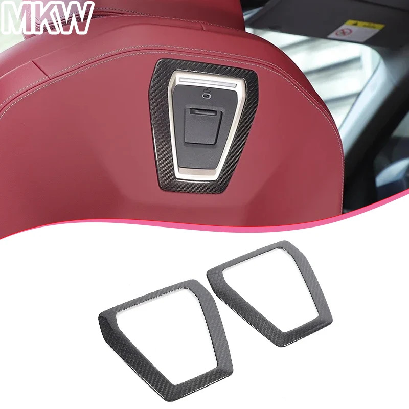 

Для BMW 5 серии i5 M60 G60 530 G68 2024 2025 из настоящего углеродного волокна, внутренняя спинка сиденья, USB-порт, панель, накладка, аксессуары